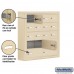 Salsbury Cell Phone Storage Locker - 5 Door High Unit (5 Inch Deep Compartments) - 12 A Doors and 4 B Doors - Sandstone - Surface Mounted - Master Keyed Locks